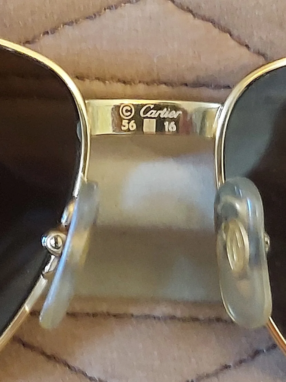 Cartier Men's Gold Aviator Sunglasses with Dark Gradient Lenses